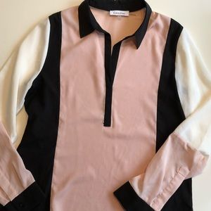 Calvin Klein Colorblocked Blouse